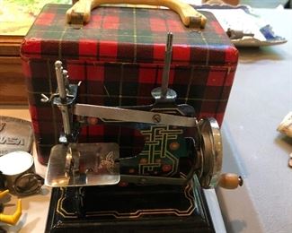 Vintage miniature/child's sewing machine, made in Germany.