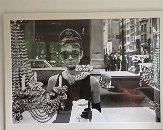 Breakfast at Tiffany’s anyone???   Audrey Hepburn.  Nicely framed   58x41 $175