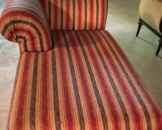 Red stripe chaise.  Roomy. 64 x 32 x 28.  $100.  Come get it 