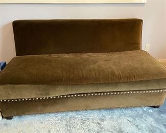 I LOVE THIS.   Brown velvet sofa BED wirh nailheads.  Super comfy.  64” long x 35 deep x 32 high.   Ask. $650 It cost over $4000