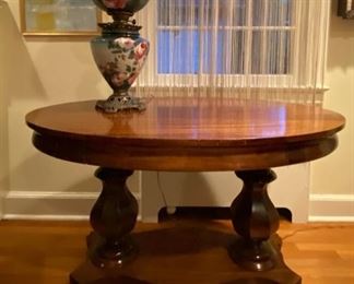 Antique table$     and gone with the wind lamp $