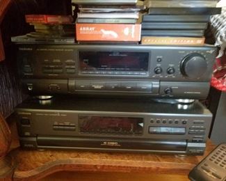 Technics 
Receiver and 5 CD player
