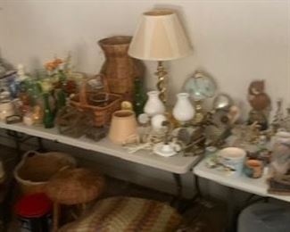 Lamps, vases, baskets