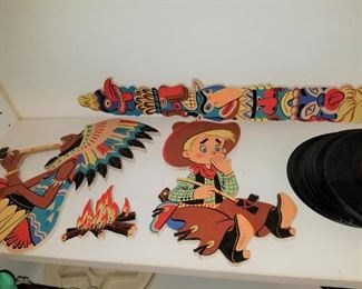 Vintage Toy Indian and Cowboy
