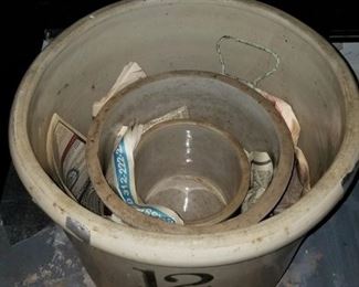 Antique Crock #12 (Smaller ones inside of it)