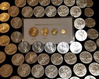 Silver Eagles and Gold Eagle Set