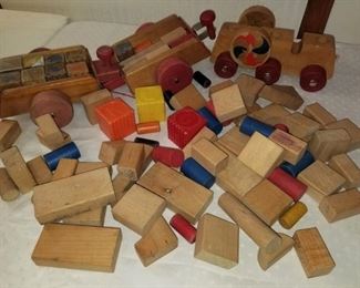 Vintage Wood Toys and Wood Blocks