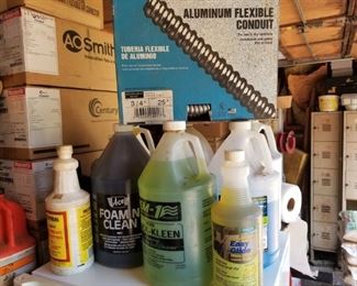 Jugs of Coil Cleaners