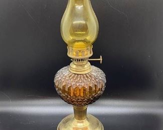 Vintage Glass Oil Lamp