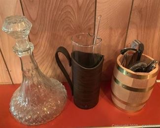 Vintage Mixologist and Glass Container