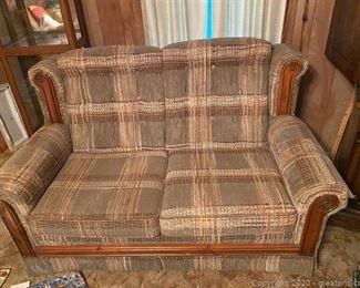 Vintage Plaid Loveseat