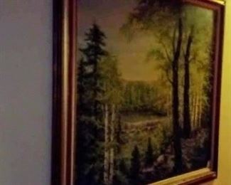 Taquaminan Falls - Lee Herbert Salisbury. Oil on board.


