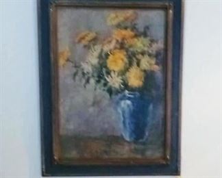 Floral still life print by Hedwig Geissell.