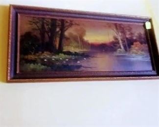 1940s landscape, oil on board.