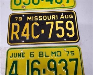 Lot of 3 Licence Plates (1973, 1978, 1975)