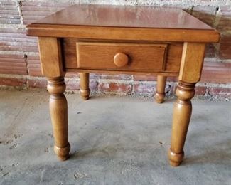 Wooden Nightstand with Drawer