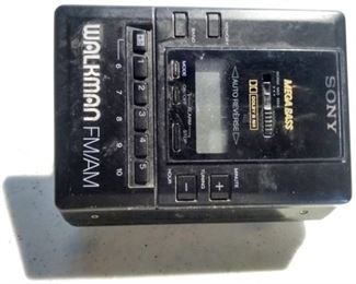Vintage Sony Cassette, Radio Walkman With Earphones