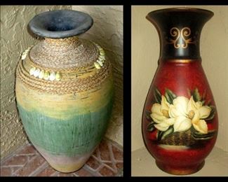 2 Tall Attractive Vases 