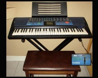 Casio Keyboard and Stool 