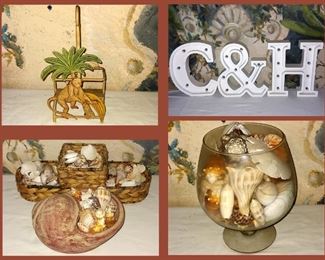 Metal Monkey, C & H Letters that Light Up and Shells