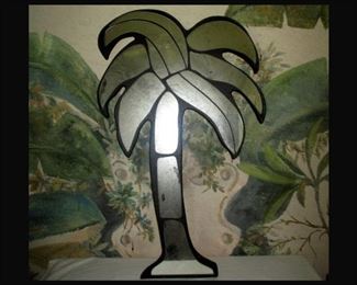 Mirrored Palm Tree Wall Hanging 