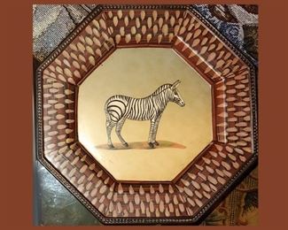 Zebra Plate; One of a Set 