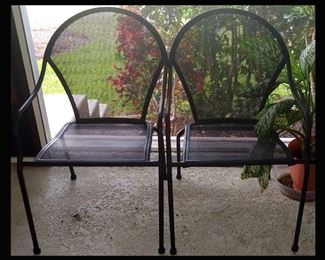 Pair of Metal Lanai Chairs 