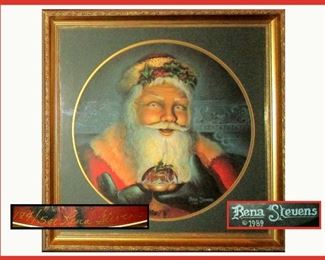 Rena Stevens Signed Santa Print; 184 of 500