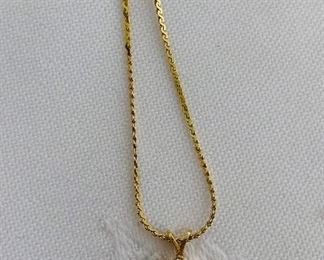 14k chain with diamond pendant