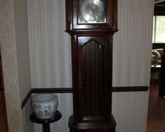 GRANDFATHER CLOCK, PLANT STAND