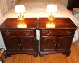 DREXEL NIGHTSTANDS, LAMPS