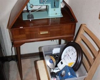 SINGER  SEWING MACHINE, CHAIR