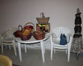 PATIO FURNITURE, BASKETS