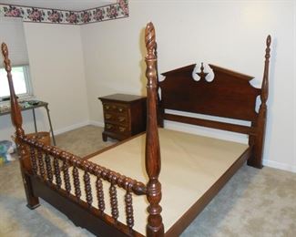 Cherry Cort Dixie Bedroom Set (Schubert Design)                 foot/headboard/frame and night stand