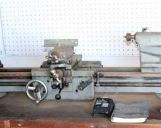 Craftsman Bench Top Wood Lathe Model Number 101.28910 With Wood Storage Bench