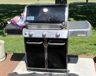 Weber Genesis LP Gas Grill Model Number 54381 With Rotisserie, Grill Pan, And Grill Basket