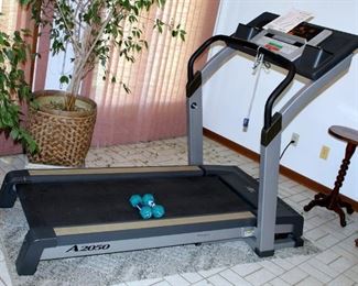NordicTrack Cardio Grip Treadmill, Model A2050 With User's Manual, Powers On, Includes 5 Pound Dumbbells Qty 2