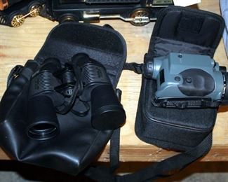 Bushnell Night Vision 2.5 x 42 Monocular With Case & Bushnell Perma Focus 10 x 50 Binoculars Model 17-5010 With Case