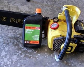 John Deere Gas Powered Chain Saw With 22" Bar, Includes Bar Chain Oil