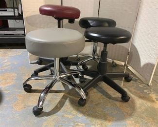 Set of 4 Adjustable Rolling Stools