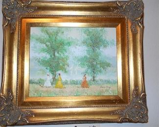 Oil painting, Promenade by Jason Gray, Cert. of Auth.                                                                                                                      