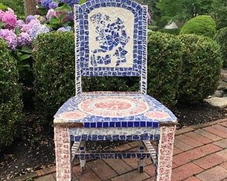Mosaic garden chair