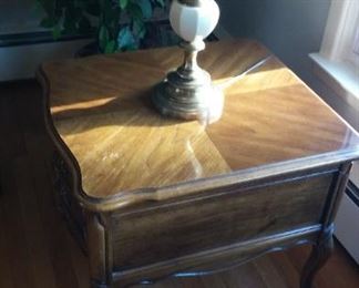 Finely Carved Hardwood French style Single Drawer Lamp Table, by Thomasville!  C u soon!