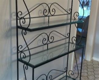Biggest, Widest, & Best Custom Wrought Iron and Glass BAKERS RACK!  Pls Hurry... this one won't last long!$$$!