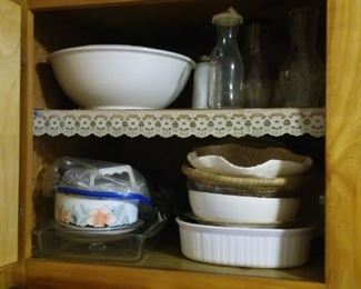 Corning Ware, Pyrex, and GlasBake, and TUPPERWARE!$$!