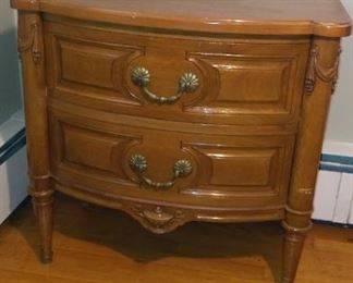 Lovely carved hardwood Double Drawer Small Chest.