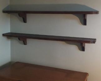 Three 3 wall mounted Shelves.