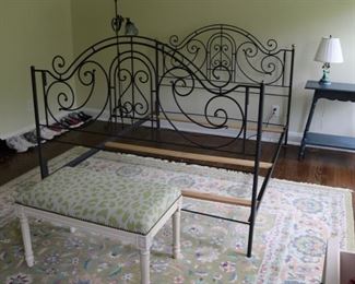 Full iron bed with canopy
