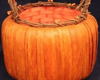 Lot# 2011 - Pumpkin Shaped Basket