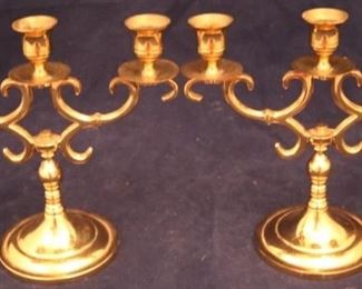 Lot# 2043 - Set of 2 Brass Candle Holder